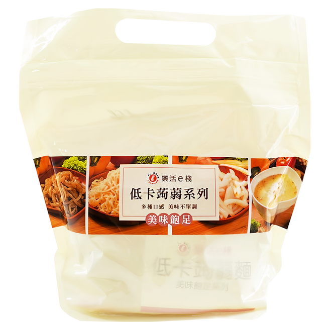 樂活E棧 蒟蒻鐵板細麵 Set 6 低卡 富含膳食纖維 開封即食, 1.2kg, 1袋