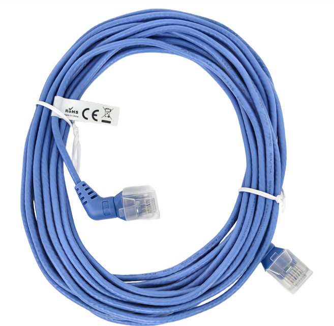 VEnTIOn 威迅 IBO系列 CAT6A 超六類雙彎頭可旋轉纖細高速網路線 5M 藍色, 1條