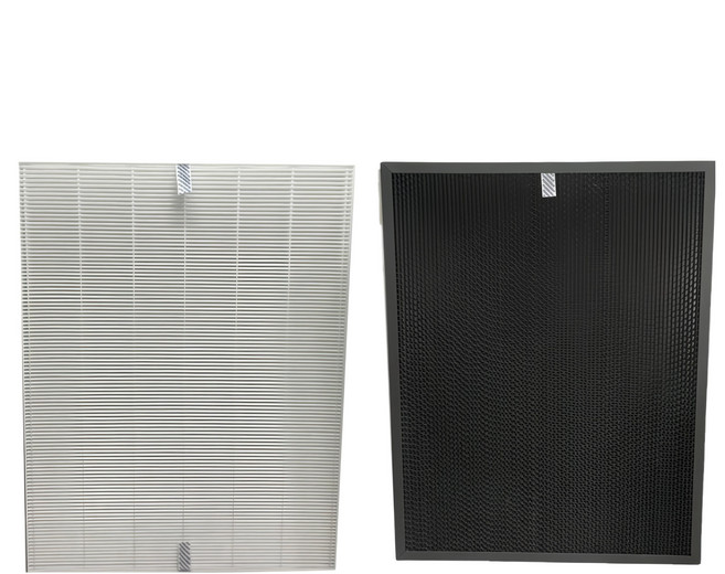 PUREBURG 淨博 白色 HEPA + 黑色 前置瓦楞型脫臭板 適用Winix Plasmawave Zero WINIX ZERO 好巿多款 AZBU380-HWT, 1組, 單一商品