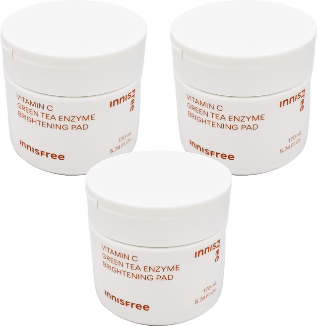 INNISFREE 台灣公司貨 維他命C淨亮棉片, 60片, 3罐