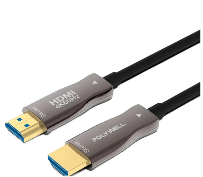 POLYWELL 寶利威爾 HDMI 4K AOC光纖線 2米~50米 60Hz UHD 工程線 PW15-W60-Q030, 1條, 30m