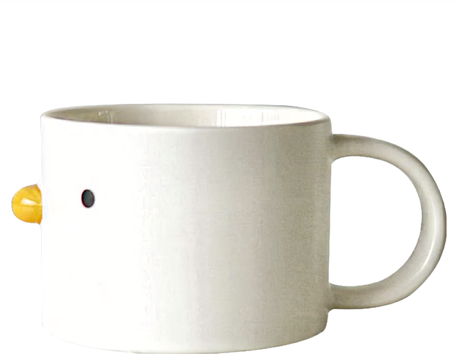 PURROOM 小雞陶瓷咖啡杯系列 半啞光陶瓷外表 手感溫潤, 1個