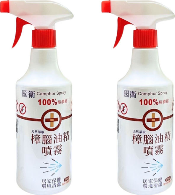國衛 樟腦油精噴霧, 500ml, 2瓶