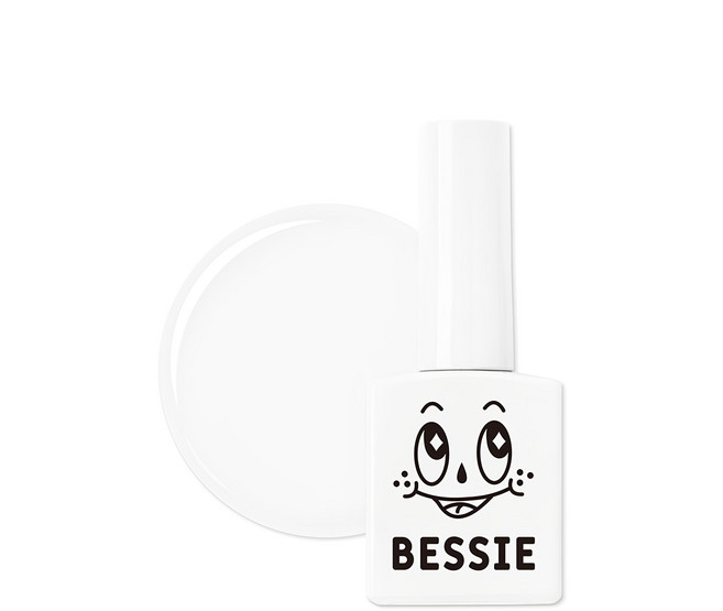 BESSIE 七彩系列 美甲凝膠, M05 純白色, 11ml, 1瓶