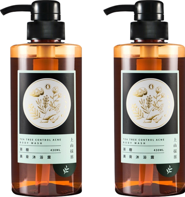 tsaio 上山採藥 美背沐浴露 茶樹, 430ml, 2瓶