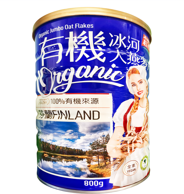 HomeBrown 紅布朗 有機冰河大燕麥片, 800g, 1罐