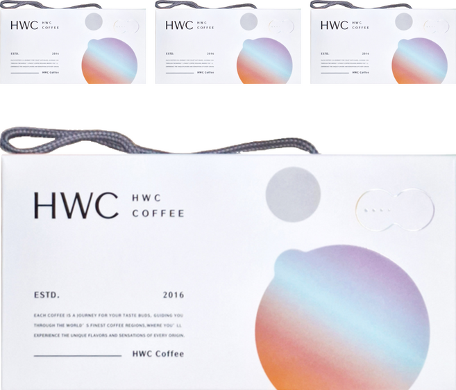 HWC 黑沃咖啡 馬卡龍系列 浸泡綜合咖啡禮盒, 藍山風味 + 黃金曼特寧 + 曼巴 + 阿拉比卡 + 摩卡, 4盒