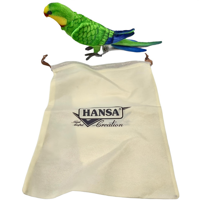 HANSA TOY 超級鸚鵡 14歲以上適用, 30cm, 綠色, 1個