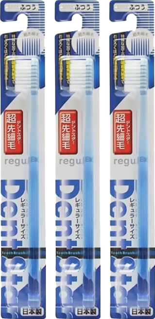 日本稻田齒 0.02尖端超極細毛牙刷 一般型 硬度普通 顏色隨機, 1入, 3支