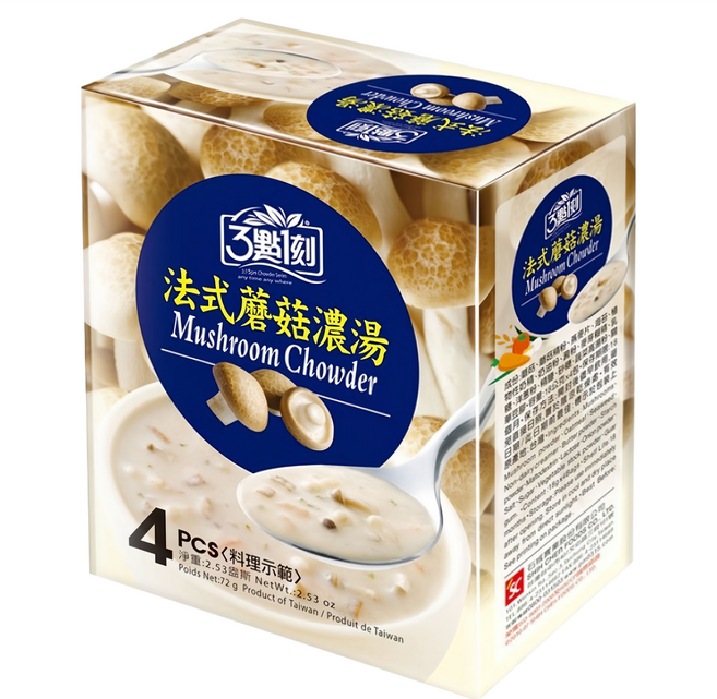 3點1刻 法式蘑菇濃湯, 72g, 1盒