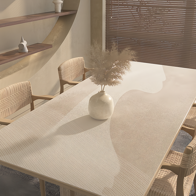 西格傢飾 侘寂風Q彈矽膠皮革桌墊 3kg, 140 x 80cm, 倦尾淺淺, 1個