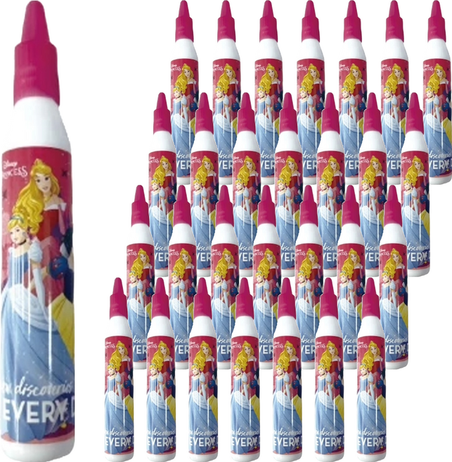 收納王妃 迪士尼 公主系列 筆型白膠 深粉款, 30個