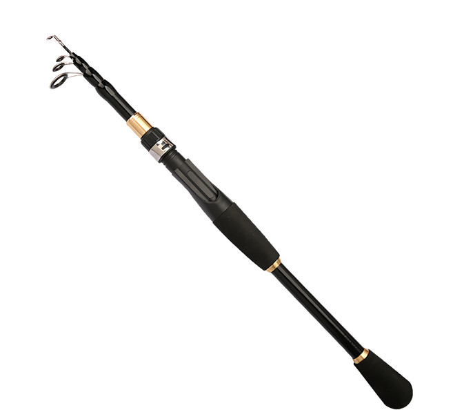 FIT CARBON超短振出路亞竿 直柄210, 1支, 黑色