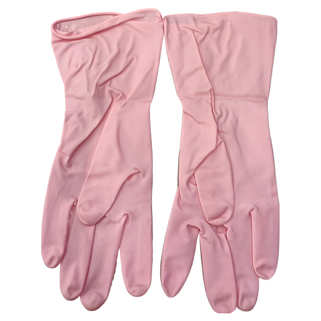 Dunlop Home Products 薄手套 M(30cm) 粉色, M, 3雙