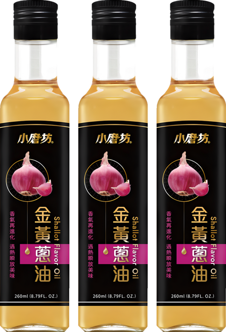 小磨坊 金黃蔥油, 260ml, 3瓶