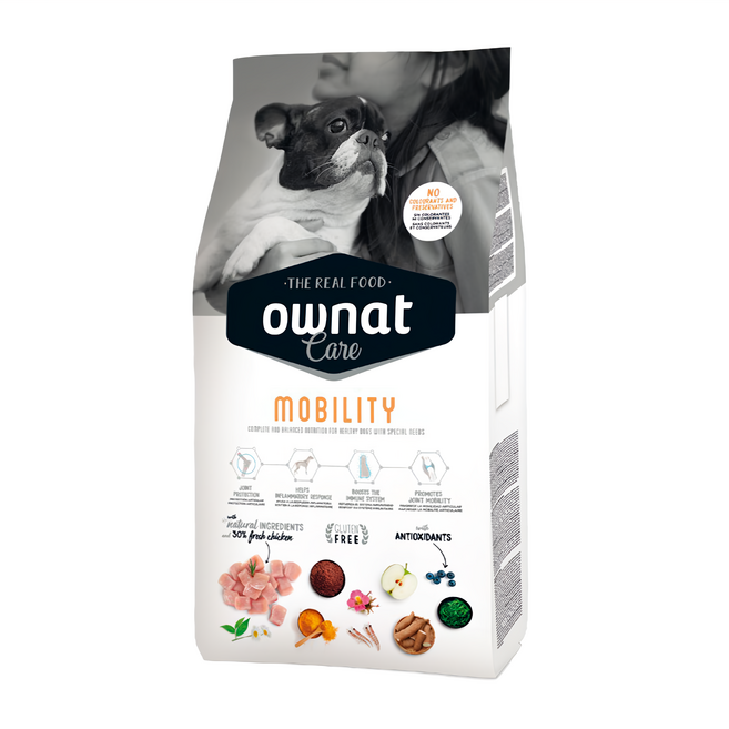 ownat 歐娜特 CARE系列 犬用 無麩質飼料 關節機能照護配方 新鮮放牧雞肉&磷蝦, 關節照護, 1袋, 3kg