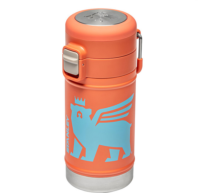 STANLEY 台灣公司貨 YOUTH 跨界系列 彈蓋穩流 316不銹鋼飛熊杯, 橙柚橘, 1個, 350ml