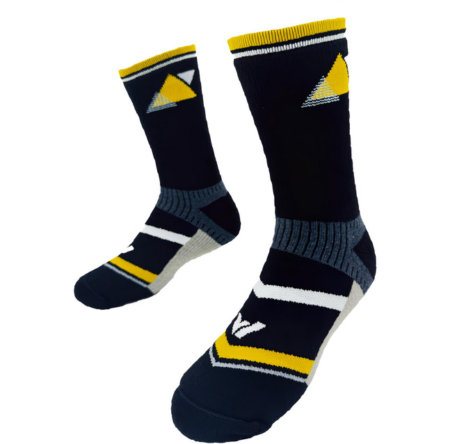 WOAWOA 石墨烯添加 極致速乾美麗諾羊毛登山襪2入組, 黑色, 1組