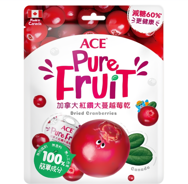 ACE 益生 加拿大紅鑽大蔓越莓乾, 110g, 1包