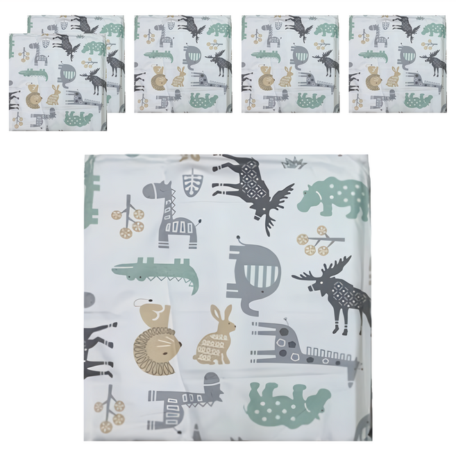 vanibaby 母嬰生活 純棉可拆洗床圍組 棉心有內膽布套, 北歐動物