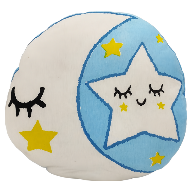 DPILLOW 星星月亮抱枕 PW100007, 白色