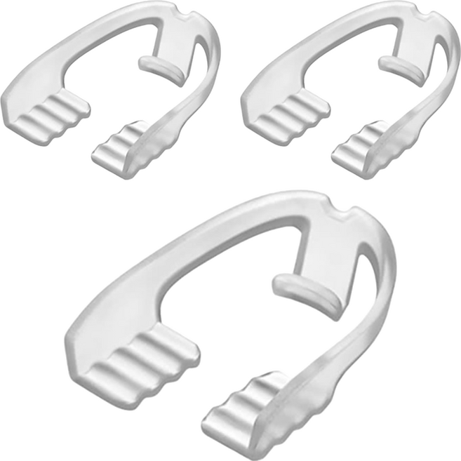 Neon 台灣霓虹 靜舒眠 防磨牙止鼾套 透明色 食品級EVA材質 防脫落設計 配戴更穩定, 3個