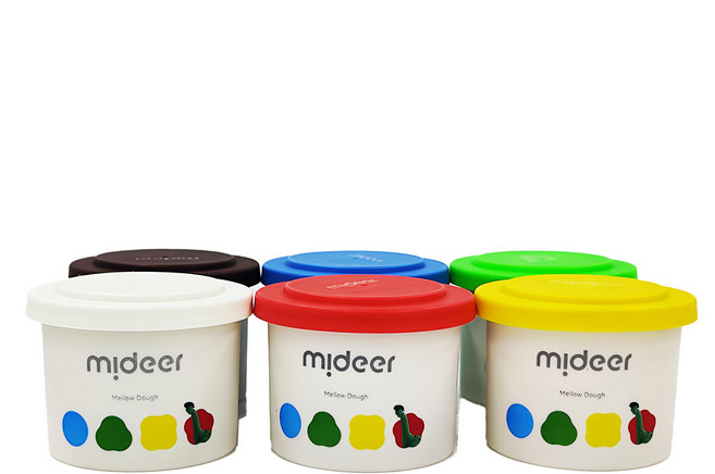 mideer 麥樂 6色彩泥, 多色, 100g, 1組
