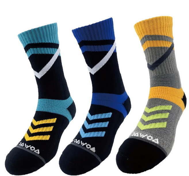 woawoa 能量激發登山襪-高筒-l-3入組, 1入, 多色