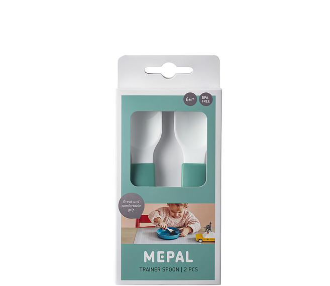 MEPAL MIO 學習餐匙二件組, 森綠色, 1組, 湯匙
