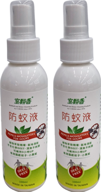 室翲香 防蚊液 S-100, 100ml, 2瓶