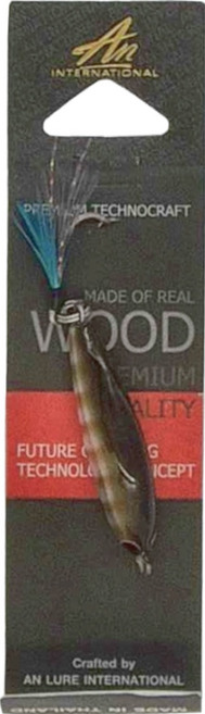 An Lure 沉水 Prew 泰國手工 柚木路亞 搭Mustad鉤 假餌, 1個, 黑色