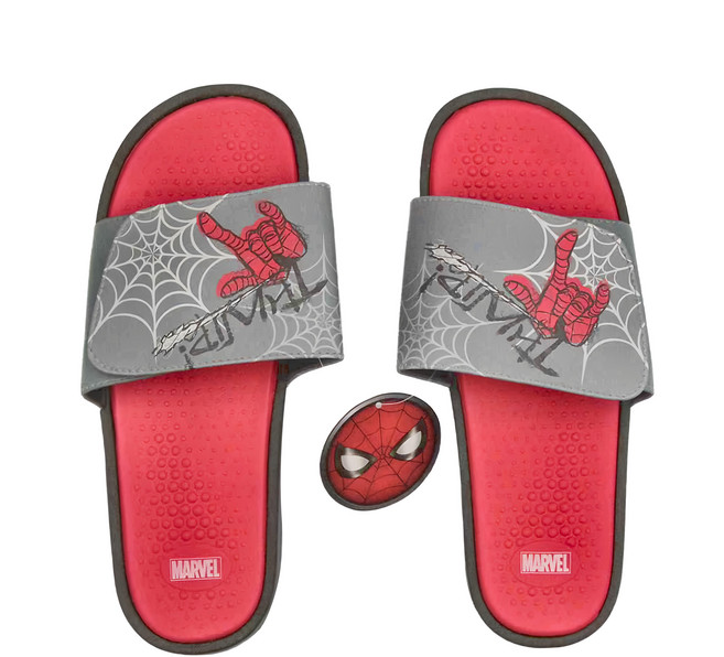 MARVEL 漫威 SPIDER-MAN 蜘蛛人 男款舒適拖鞋, 290mm, 灰色