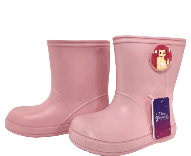 Disney Princesses 迪士尼公主 立體造型飾釦中筒輕量兒童雨鞋