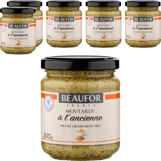 BEAUFOR 堡芙 法式芥末籽醬 200g, 6罐