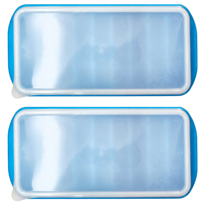 MIKA HOUSE 橘之屋 製冰盒, 長條形 透明色 + 藍色, 2個