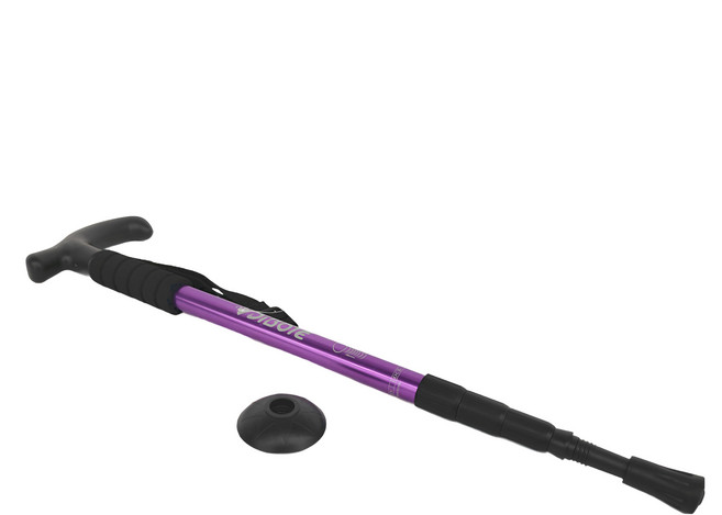 DIBOTE 迪伯特 鋁合金彎柄登山杖 3節, 紫色, 1支