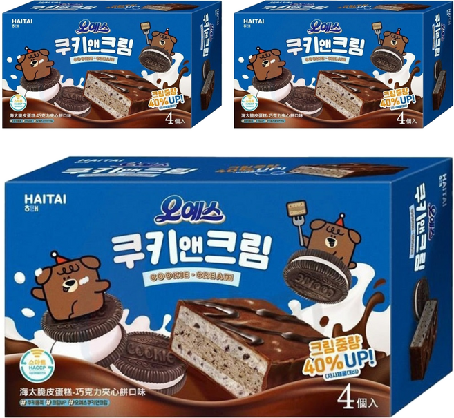 HAITAI 海太 脆皮蛋糕 巧克力夾心餅口味 4個