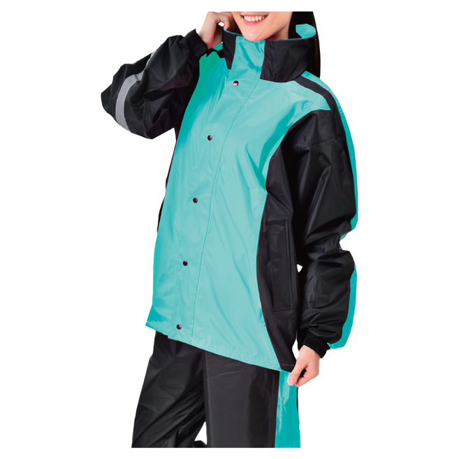 JUMP 將門 酷運動風兩件式套裝風雨衣 3XL 湖水綠色 1.2kg
