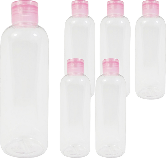 台灣 COSMOS 空瓶 200ml #HY220A, 透明色, 6個