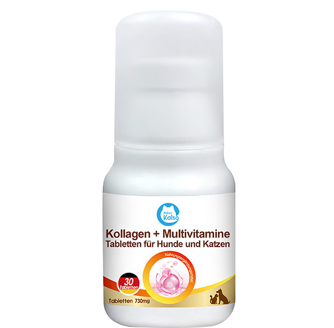 Kalso 科德司 寵物膠原蛋白綜維錠, 30顆, 1瓶, 膠原蛋白, 維生素