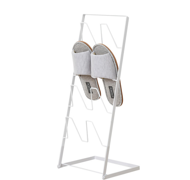 NOVA LIVING 4層直立式拖鞋架 24x21x62cm 鐵材質 1.2kg, 白色, 1個
