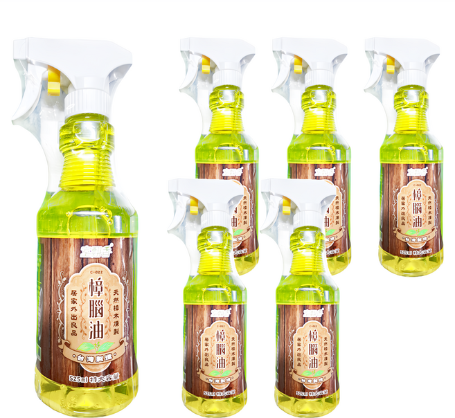 室翲香 樟腦油 噴頭式, 525ml, 6瓶