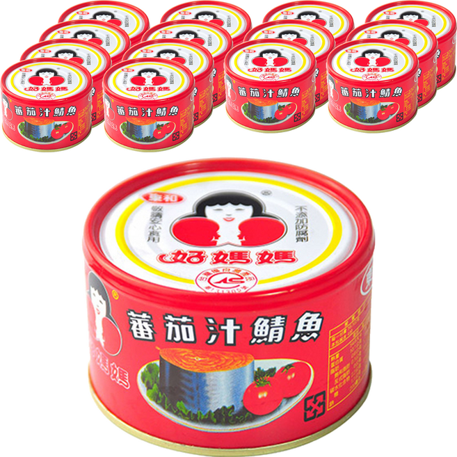 東和食品 How Mama 蕃茄汁鯖魚罐頭 平二號 紅罐, 230g, 15罐