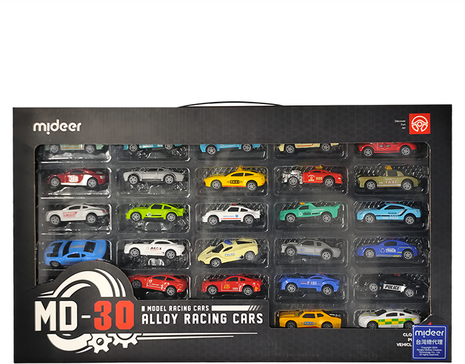 mideer 合金賽車套組 30台, 多色, 1盒