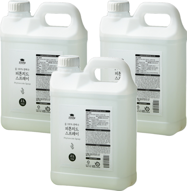 ZOOM 扁柏除臭噴霧補充液, 2L, 3瓶
