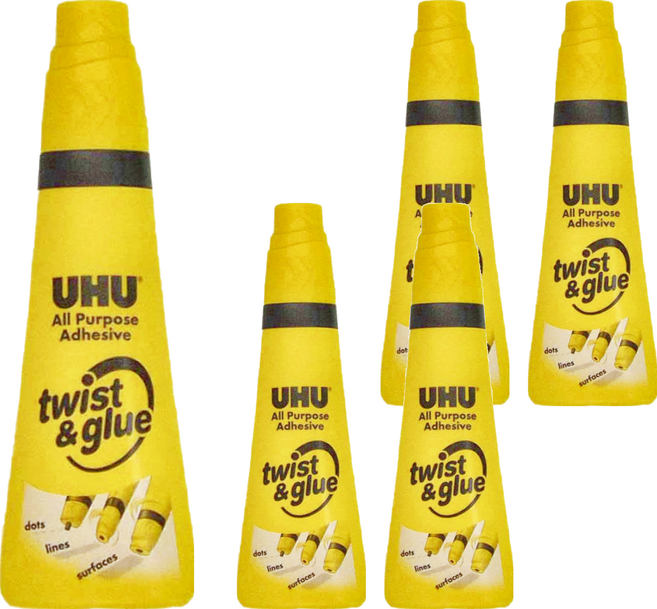 UHU 旋轉萬用膠, 90ml, 5瓶