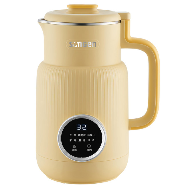 SOnGEn 松井 多功能蔬果輔食調理豆漿機 188 x 150 x 264mm 奶油黃 1L, SG-331JU