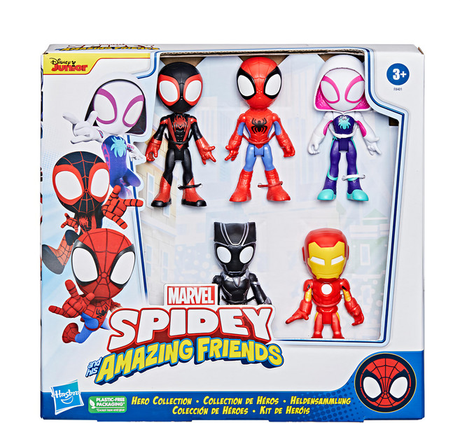 Hasbro 孩之寶 MARVEL 漫威 蜘蛛人與他的神奇朋友們 英雄5件組, 1組, 多色