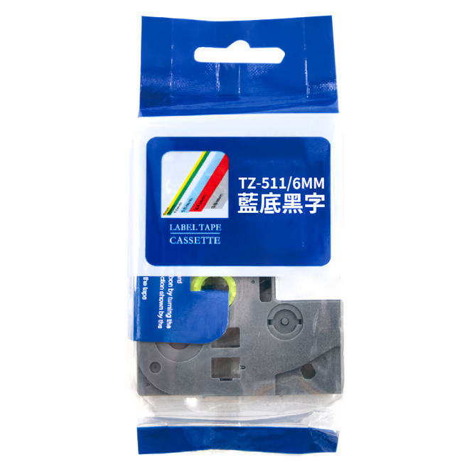 NEXTPAGE 台灣榮工 TZ-551 護貝標籤帶 藍底黑字 適用於Brother標籤機, 8m