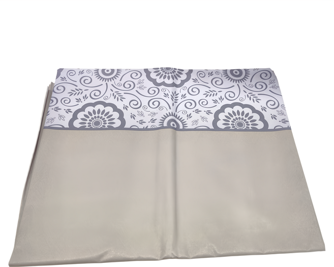 半島良品 防水防油污印花桌布, 淺卡色, 140 x 180cm, 1條